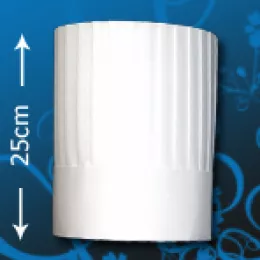 Toque en TNT GOURMET 60 gr/m² 100%végétal blanche 25cm (4E)